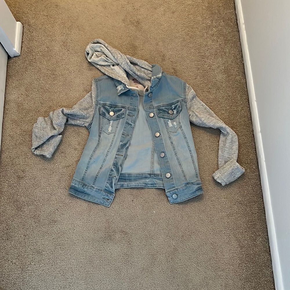 Denim Jacket with Hood XS